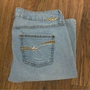 Vintage Y2K Tyte Womens Light Blue Wash Denim Jeans Size 11 34” 34x30 Low Rise